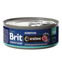 Консервированный корм Brit Premium By Nature с мясом ягнёнка для кошек с чувствительным пищеварением 100 г