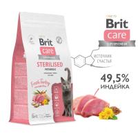 Сухой корм BRIT CARE Sterilised Metabolic для стерилизованных кошек, с индейкой