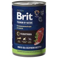 Консервированный корм Brit Premium by Nature с телятиной для щенков всех пород. 410 г