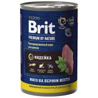 Консервированный корм Brit Premium by Nature с индейкой для щенков всех пород. 410 г