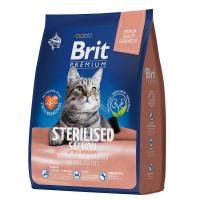 Сухой корм Brit Premium Cat Sterilised Salmon & Chicken с лососем и курицей для взрослых стерилизованных кошек