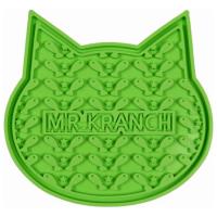 Лизательный коврик Mr.Kranch для медленного поедания силиконовый 12*12 см зеленый на присосках