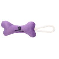 Игрушка Mr.Kranch для собак мелких и средних пород Косточка с канатом 31х9х4см, фиолетовая
