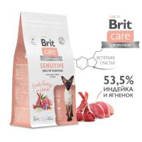 Сухой корм BRIT CARE Sensitive Healthy Digestion для взрослых кошек, с индейкой и ягненком