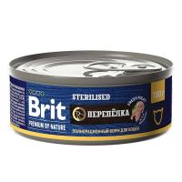 Консервированный корм Brit Premium By Nature с мясом перепёлки для стерилизованных кошек 100 г