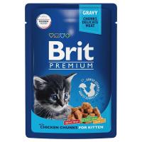 Влажный корм Brit Premium для котят цыпленок в соусе 85 г