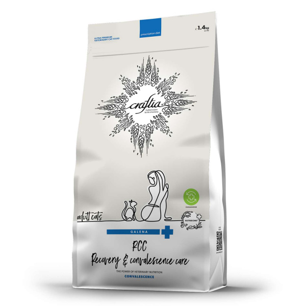 Ветеринарная диета CRAFTIA GALENA CAT RECOVERY & CONVALESCENCE CARE Рекавери энд Конвалесенс для кошек поддержка в период восстановления и реабилитации 1,4 кг