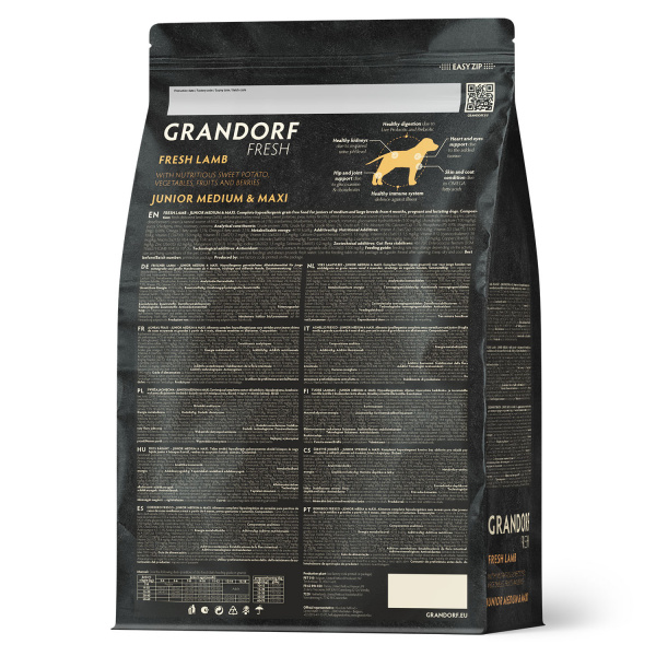 Сухой корм Grandorf Fresh Dog JUNIOR для собак юниоров из свежего мяса ягненка с бататом 1 кг